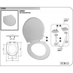 Sedátko WC T-3551 kratší plastové bílé