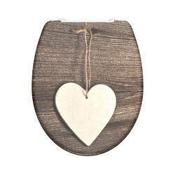 A-interiéry WC sedátko Wood Heart 82377 duroplast soft close - 1