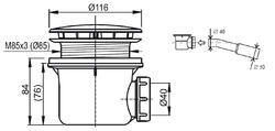 RAVAK X01314 vaničkový sifon STANDART - 2