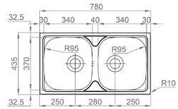 SINKS dřez Okio 780 duo V - 2